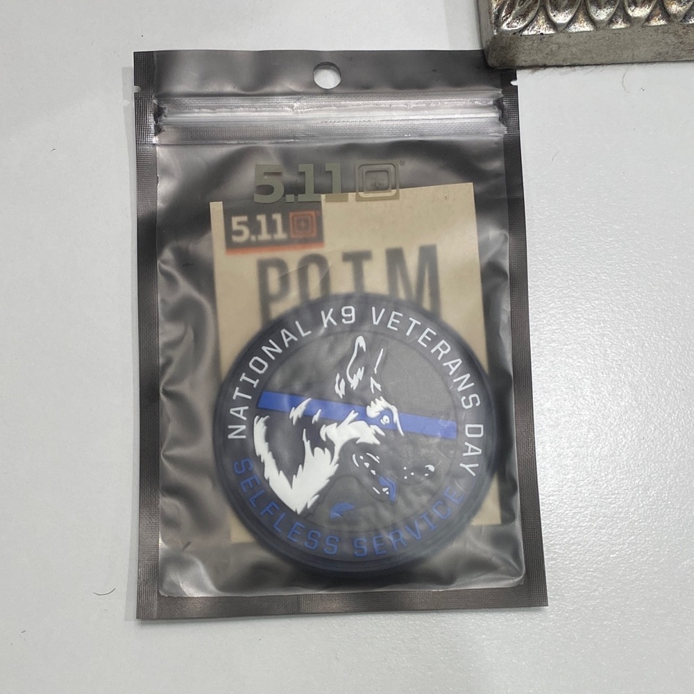 🆕 5.11 TACTICAL POTM MARCH 2023 NATIONAL K9 VETERANS DAY PATCH PATCH OF MONTH